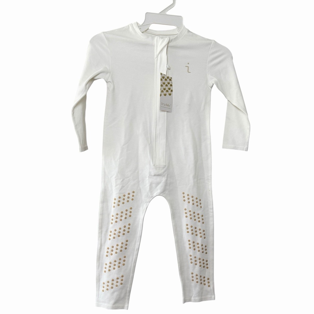 Grip Baby Bamboo Footless Romper 18–24M Cream Crawling Grips‎